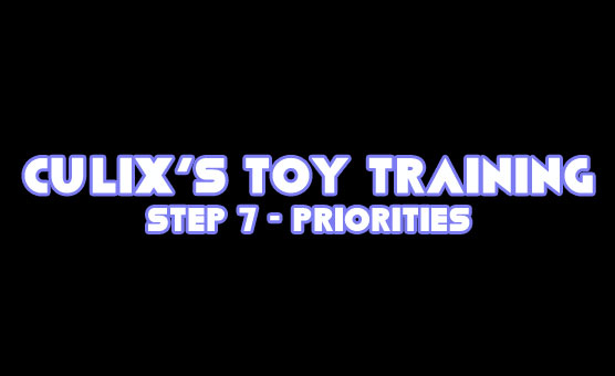 Culix's Toy Training - Step 7 - Priorities