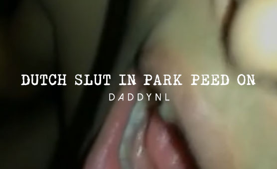 Dutch Slut In Park Peed On
