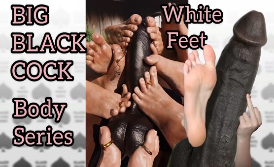 Big Black Cock Body Series - White Feet