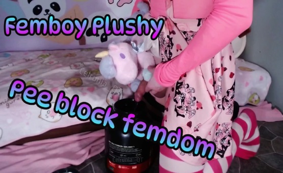 Femboy Plushy Pee Block Femdom - Teaser