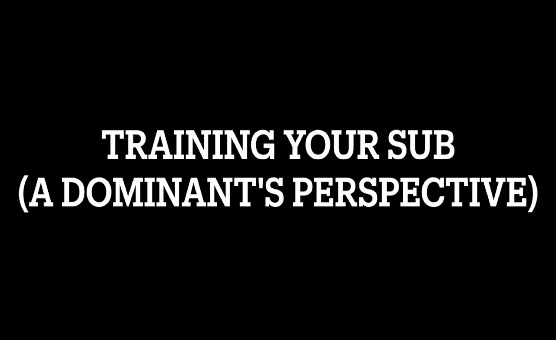 Training Your Sub - A Dominants Perspective
