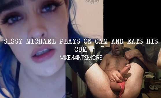Sissy Michael Plays On Cam And Eats His Cum